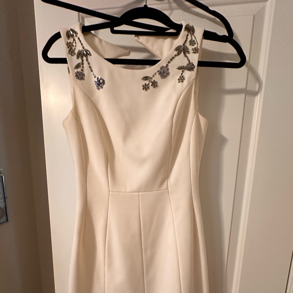 White / ivory white mini dress for bridal shower, rehearsal dinner, bachelorette